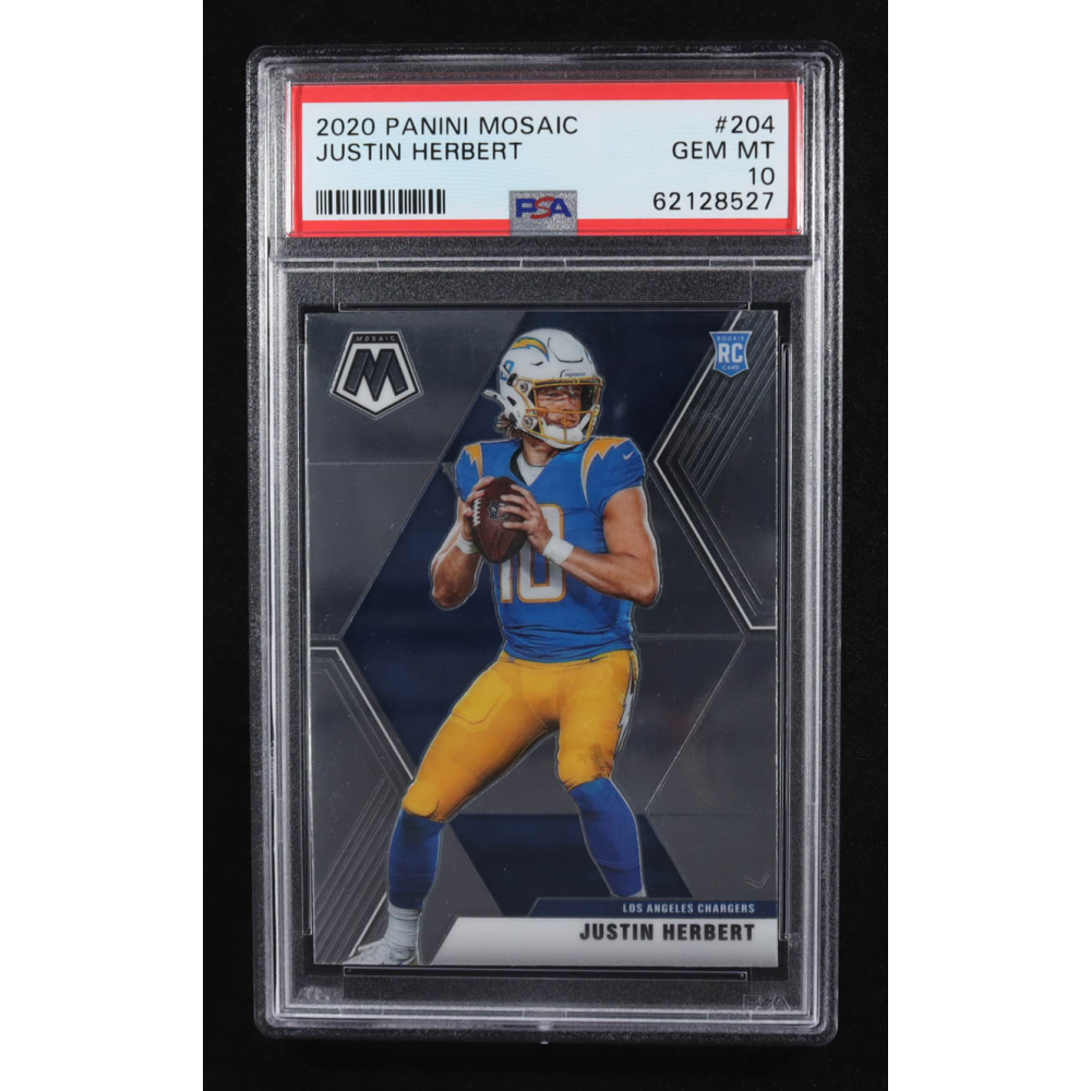 Justin Herbert 2020 Panini Mosaic #204 RC (PSA 10) at PristineAuction.com
