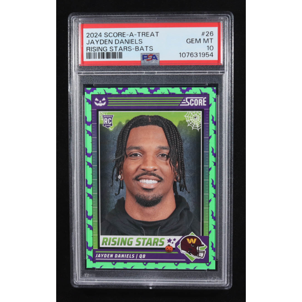 Jayden Daniels 2024 Score Halloween Rising Stars Bats #26 RC (PSA 10) at PristineAuction.com