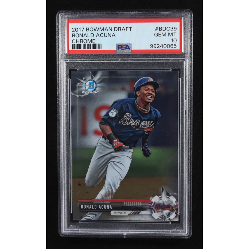 Ronald Acuna Jr. 2017 Bowman Chrome Draft #BDC39 RC (PSA 10) at PristineAuction.com