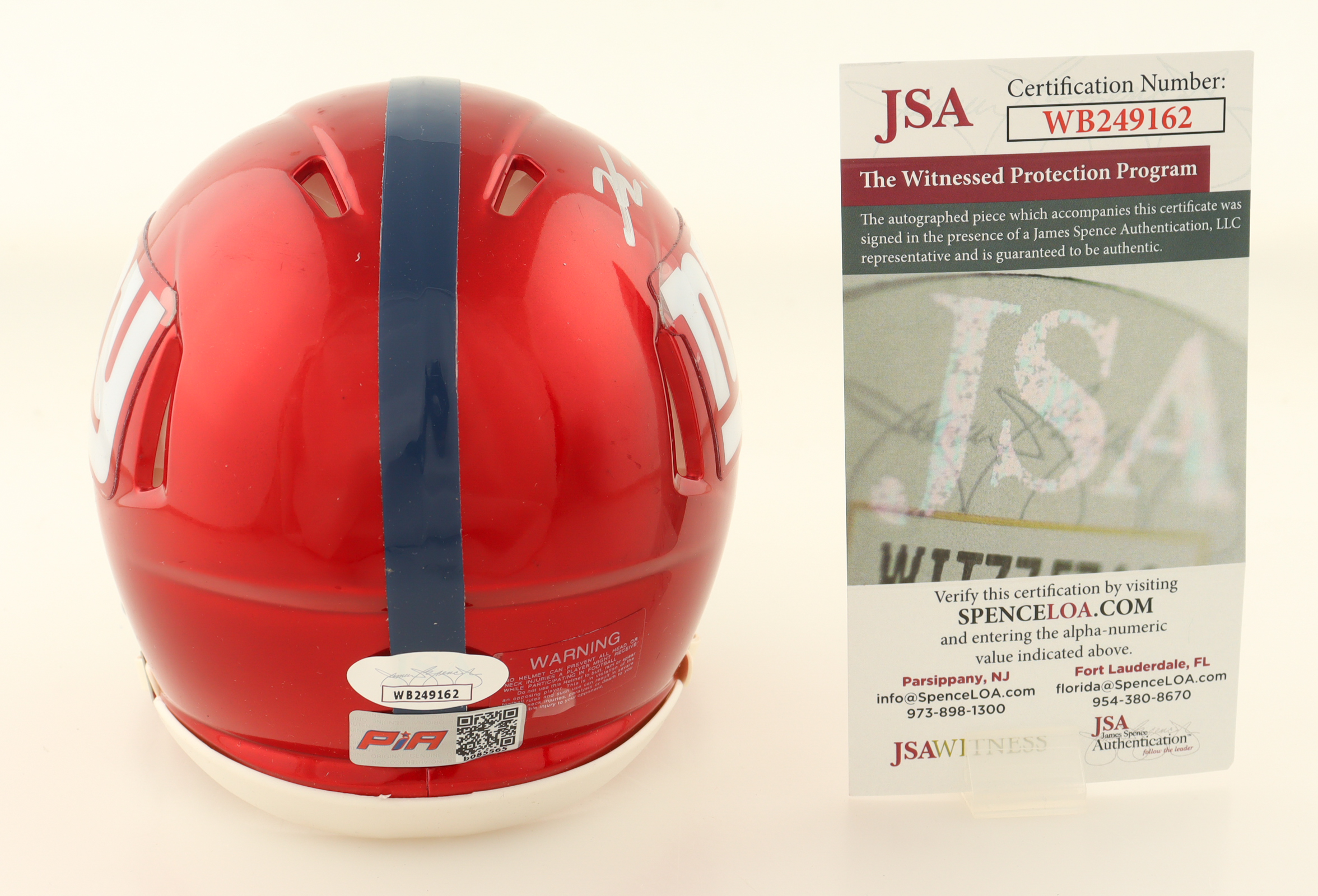 Kayvon Thibodeaux Signed Giants Flash Alternate Speed Mini Helmet (JSA & PIA) at PristineAuction.com Kayvon Thibodeaux Signed Giants Flash Alternate Speed Mini Helmet (JSA & PIA) at PristineAuction.com