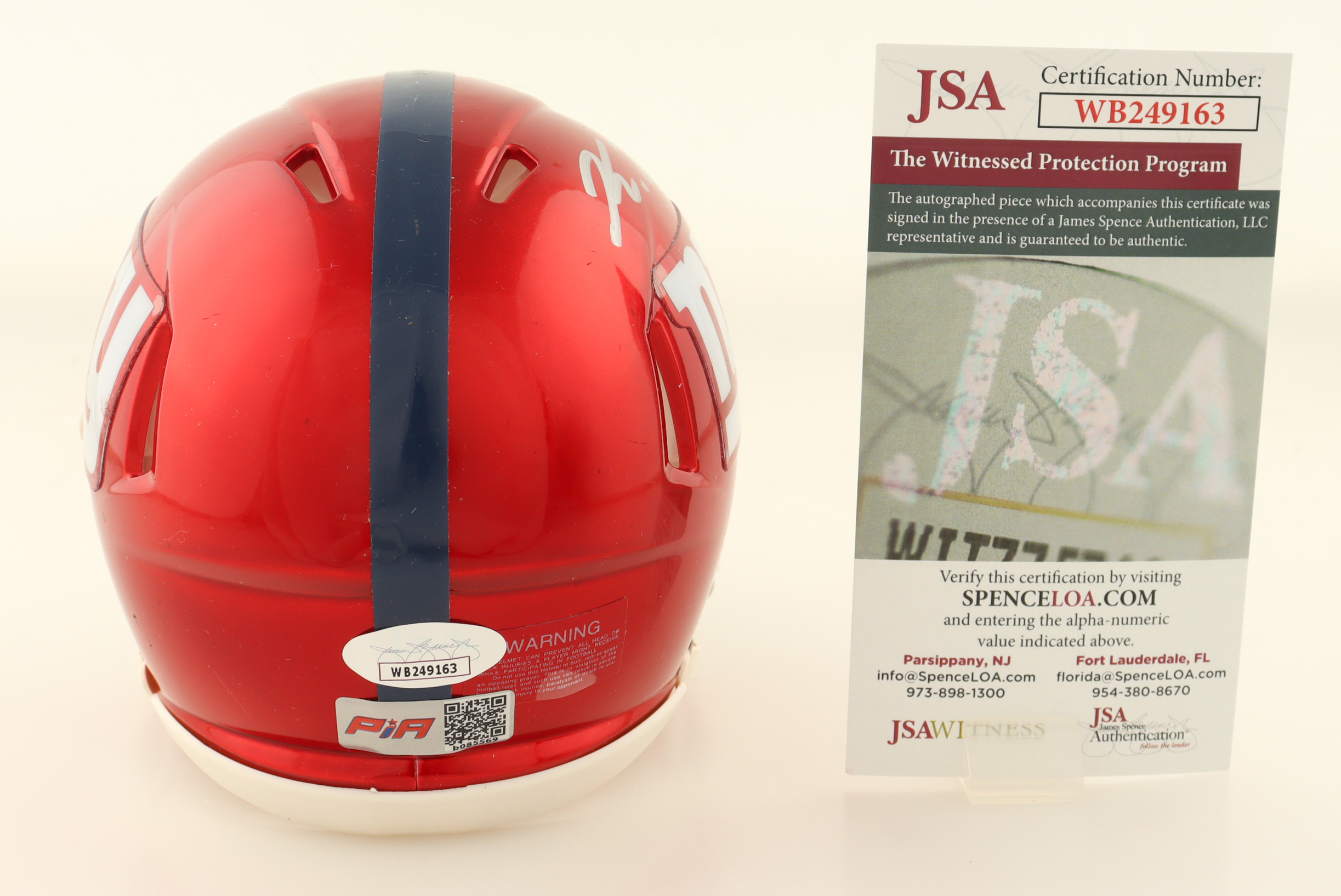 Kayvon Thibodeaux Signed Giants Flash Alternate Speed Mini Helmet (JSA & PIA) at PristineAuction.com Kayvon Thibodeaux Signed Giants Flash Alternate Speed Mini Helmet (JSA & PIA) at PristineAuction.com