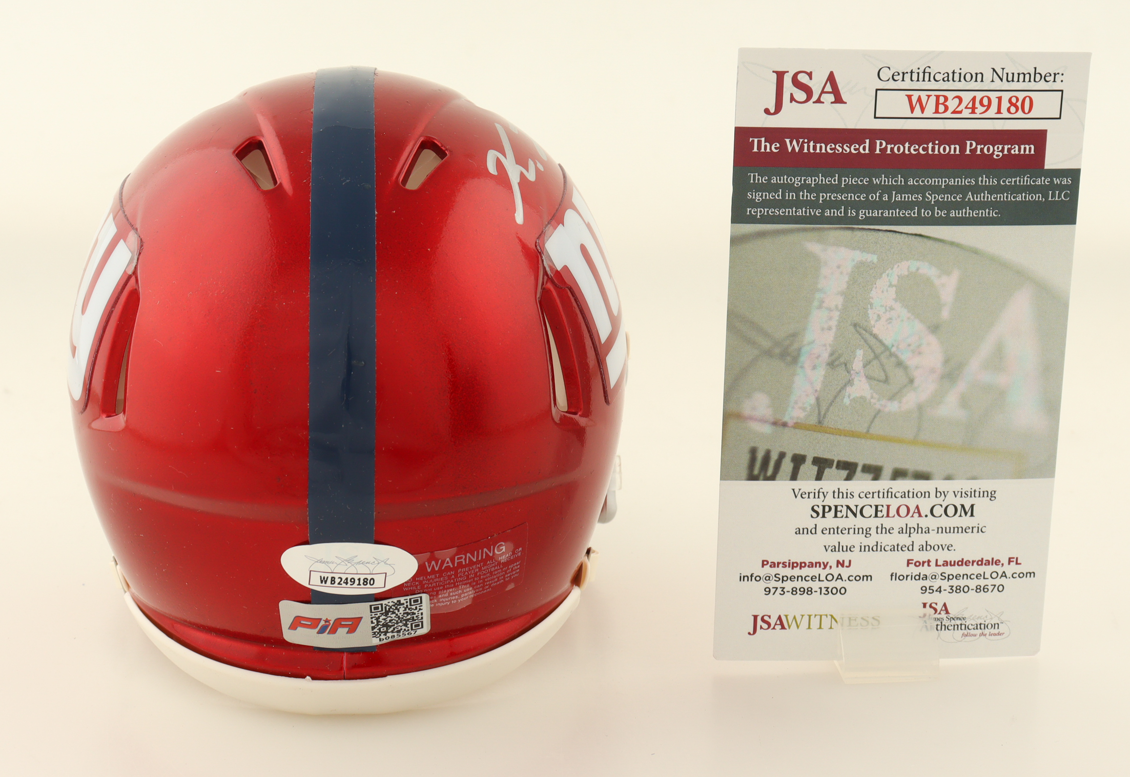 Kayvon Thibodeaux Signed Giants Flash Alternate Speed Mini Helmet (JSA & PIA) at PristineAuction.com Kayvon Thibodeaux Signed Giants Flash Alternate Speed Mini Helmet (JSA & PIA) at PristineAuction.com