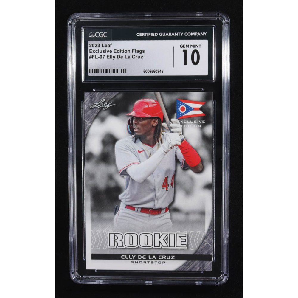 Elly De La Cruz 2023 Leaf Special Release Rookie Exclusive Flag #FL07 RC (CGC 10) at PristineAuction.com
