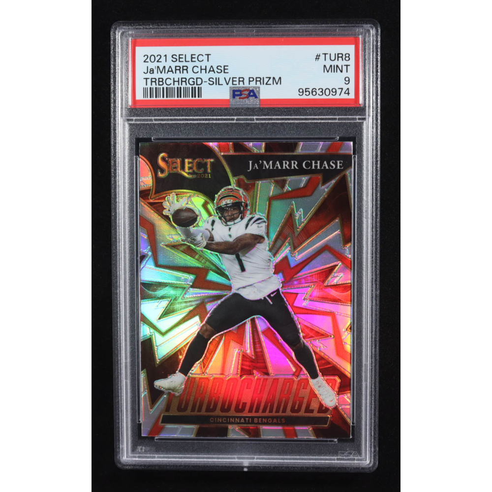 Ja'Marr Chase 2021 Select Turbocharged Prizms #8 RC (PSA 9) at PristineAuction.com