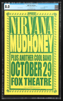 1991 Nirvana MXP-79.1 Fox Theater Portland, OR 11x17 Original Concert Poster (CGC 8) at PristineAuction.com