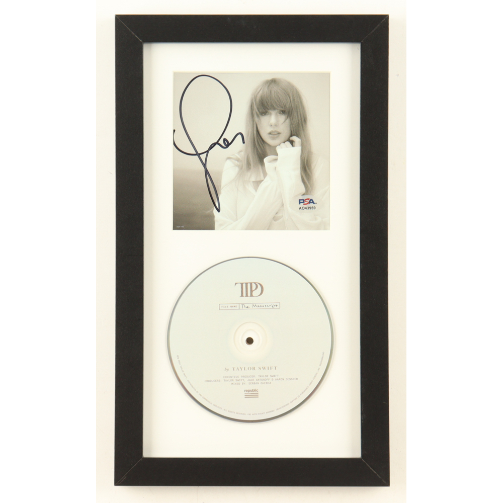 Taylor Swift Signed "The Tortured Poets Department" Custom Framed CD Insert Display (PSA) at PristineAuction.com