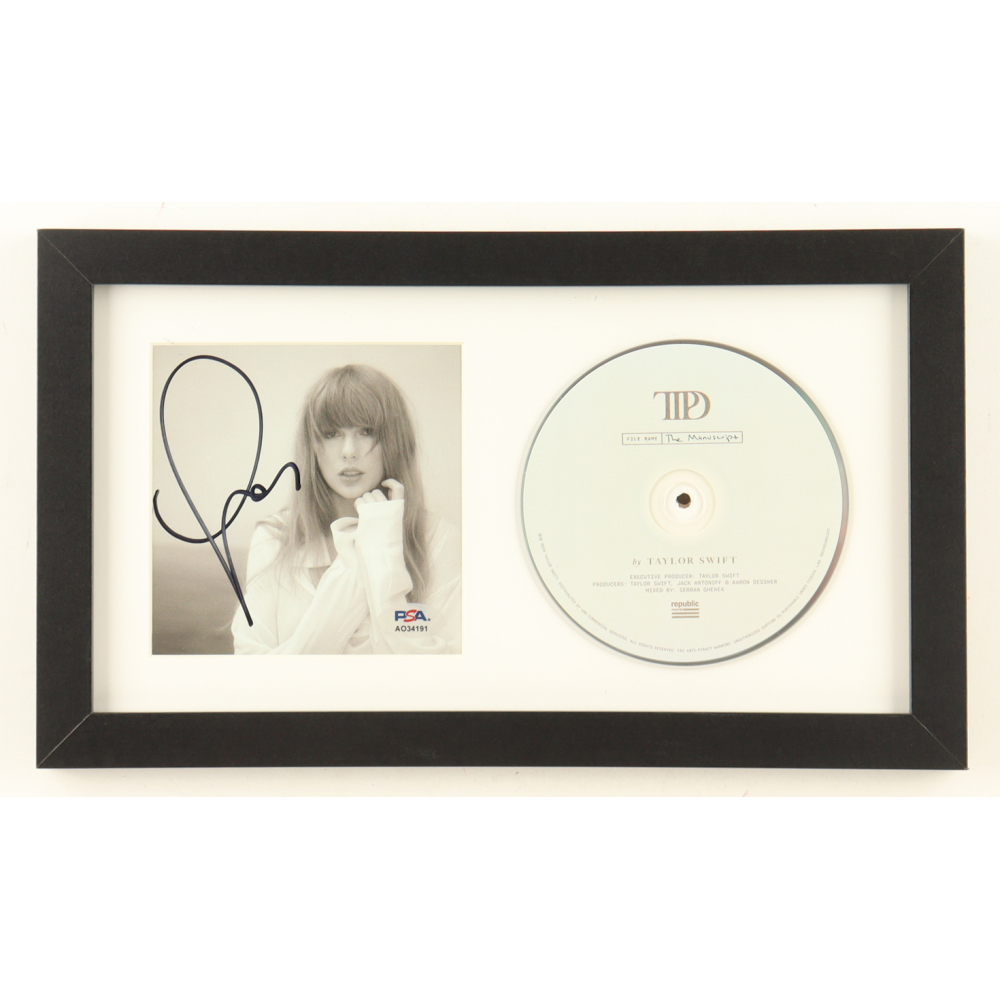 Taylor Swift Signed "The Tortured Poets Department" Custom Framed CD Insert Display (PSA) at PristineAuction.com
