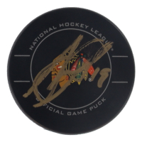 Jonathan Toews Signed Blackhawks Logo Hockey Puck (UDA) at PristineAuction.com