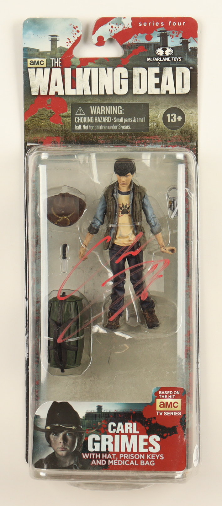 Chandler Riggs Signed "The Walking Dead" Carl Grimes Series 4 McFarlane Action Figure (JSA) at PristineAuction.com Chandler Riggs Signed "The Walking Dead" Carl Grimes Series 4 McFarlane Action Figure (JSA) at PristineAuction.com