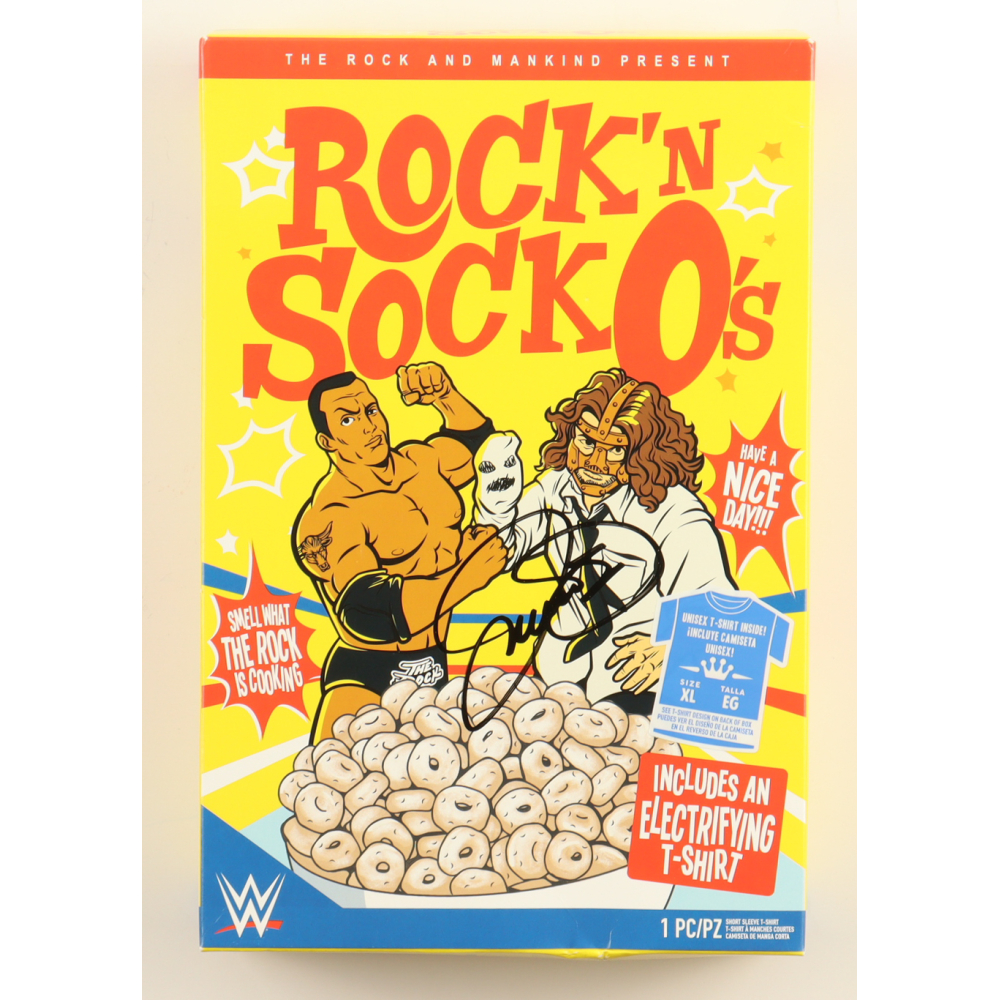 Mick Foley Signed Rock'n Socko's Cereal Box (JSA) at PristineAuction.com