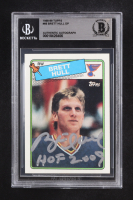 Brett Hull Signed 1988-89 Topps #66 DP RC Inscribed "HOF 2009" (Beckett | Auto Grade BGS Authentic) at PristineAuction.com