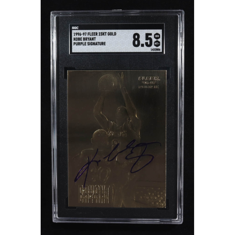 Kobe Bryant 1996-97 Fleer Purple Signature 23Kt Gold RC (SGC 8.5) at PristineAuction.com
