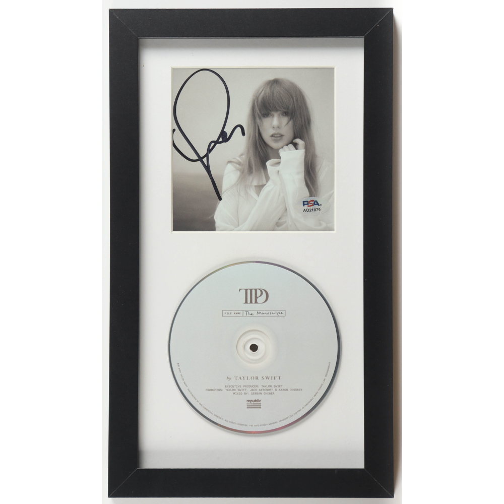 Taylor Swift Signed "The Tortured Poets Department" Custom Framed CD Insert Display (PSA) at PristineAuction.com