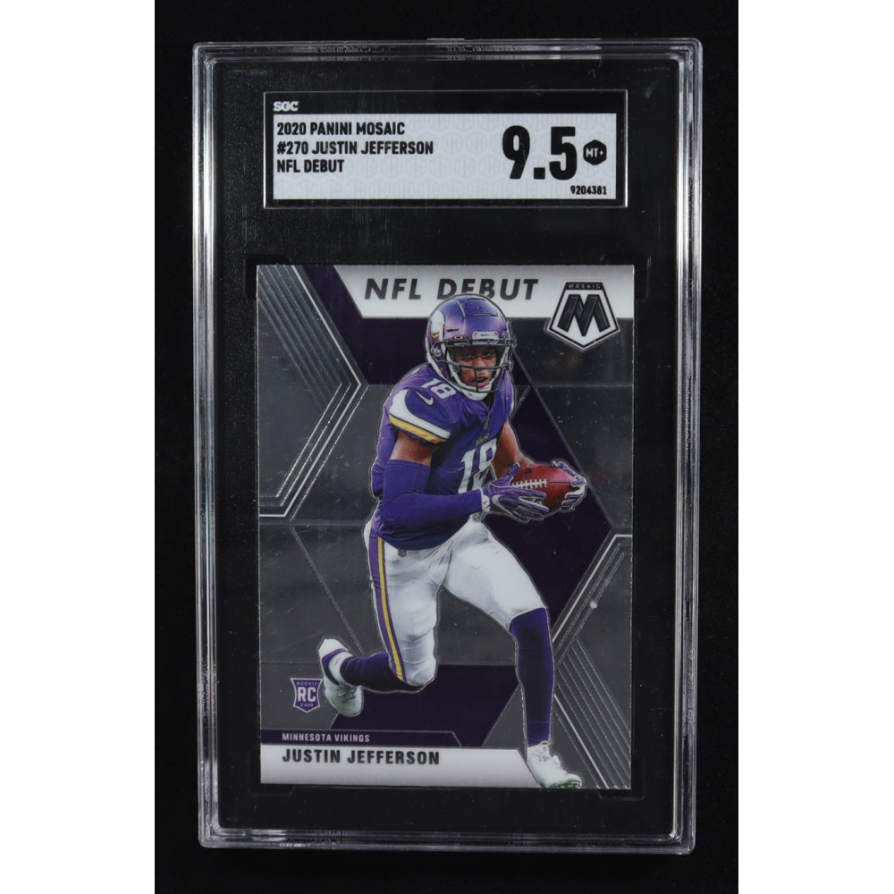 Justin Jefferson 2020 Panini Mosaic #270 DEB RC (SGC 9.5) at PristineAuction.com