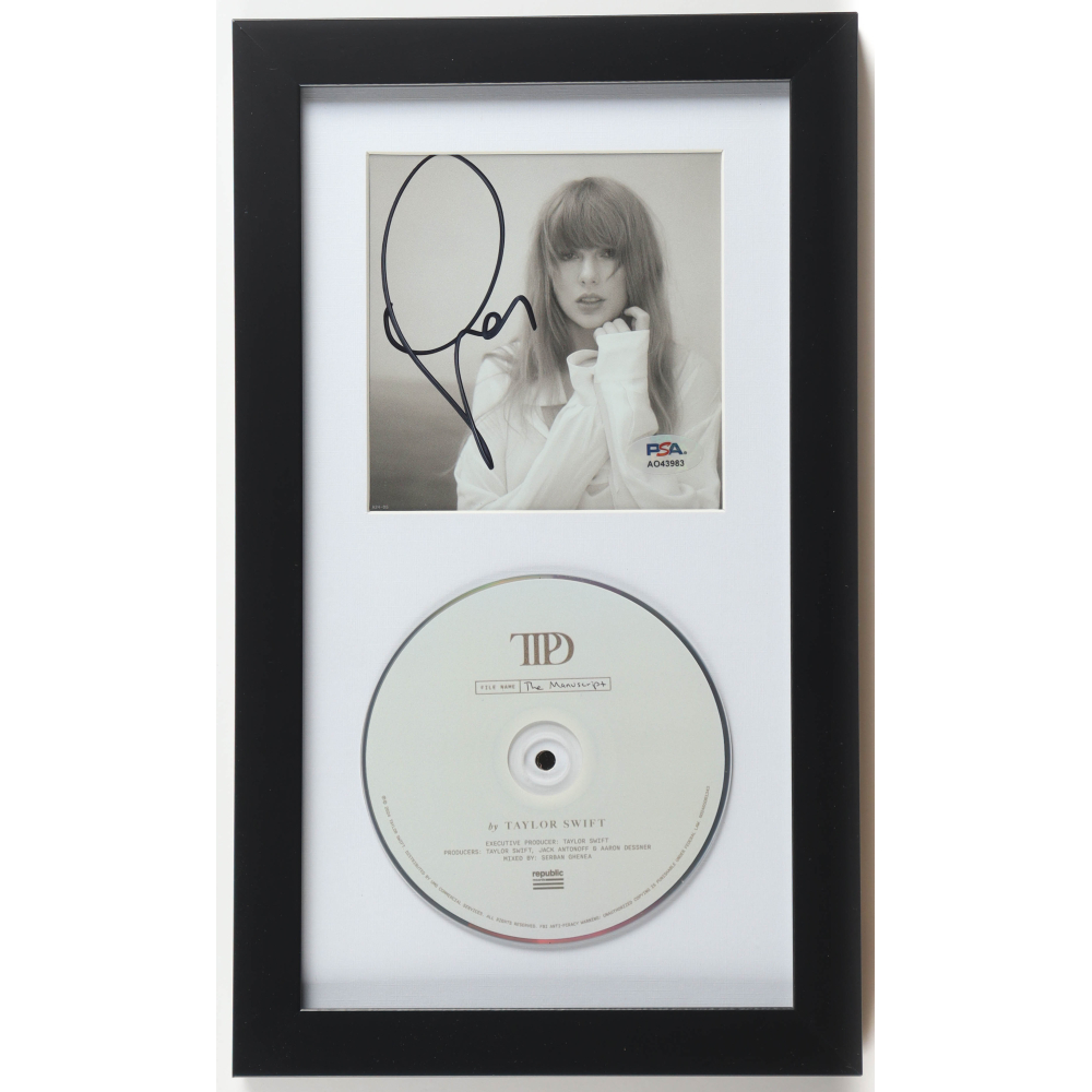 Taylor Swift Signed "The Tortured Poets Department" Custom Framed CD Insert Display (PSA) at PristineAuction.com Taylor Swift Signed "The Tortured Poets Department" Custom Framed CD Insert Display (PSA) at PristineAuction.com