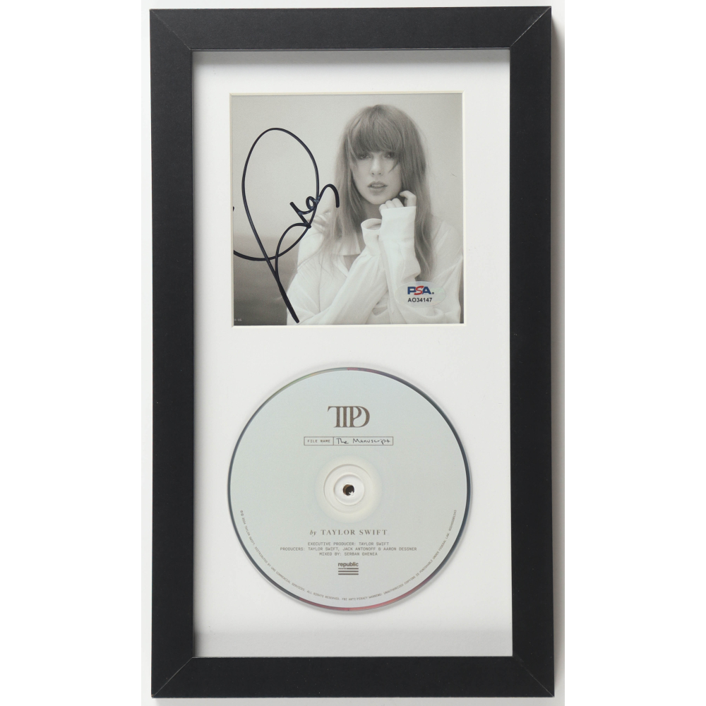 Taylor Swift Signed "The Tortured Poets Department" Custom Framed CD Insert Display (PSA) at PristineAuction.com