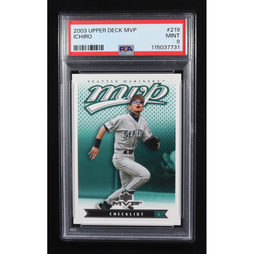 Ichiro Suzuki 2003 Upper Deck MVP #219 (PSA 9) at PristineAuction.com Ichiro Suzuki 2003 Upper Deck MVP #219 (PSA 9) at PristineAuction.com