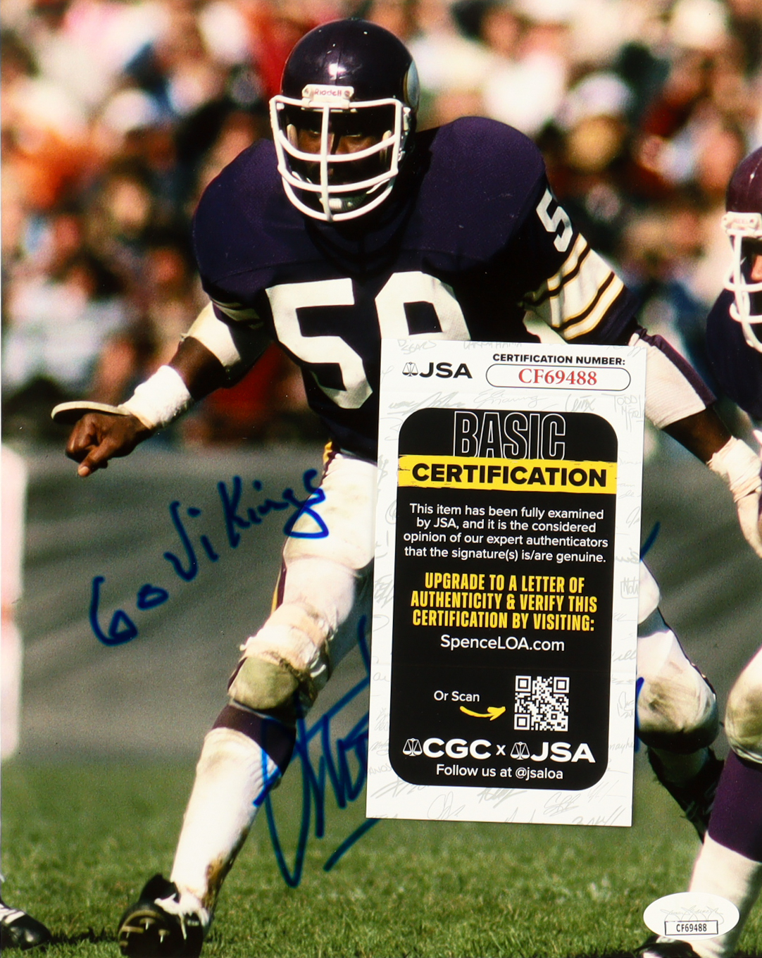 Matt Blair Signed Vikings 8x10 Photo Inscribed "Go Vikings!" (JSA) at PristineAuction.com Matt Blair Signed Vikings 8x10 Photo Inscribed "Go Vikings!" (JSA) at PristineAuction.com