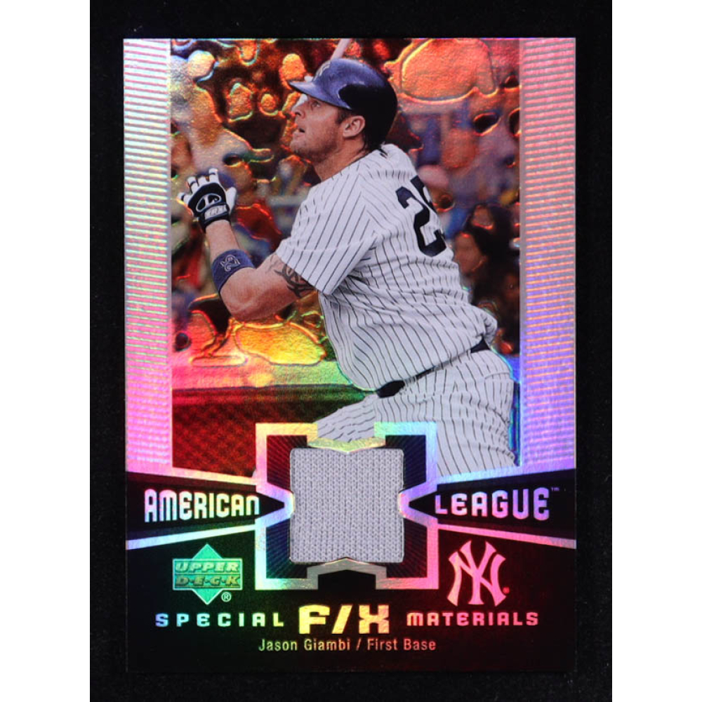 Jason Giambi 2006 Upper Deck Special F/X Materials #JG Jersey at PristineAuction.com Jason Giambi 2006 Upper Deck Special F/X Materials #JG Jersey at PristineAuction.com