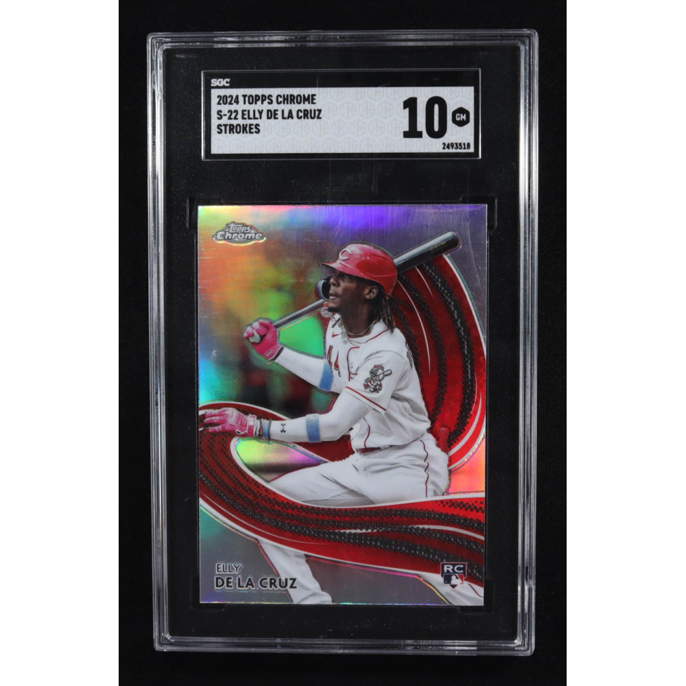 Elly De La Cruz 2024 Topps Chrome Strokes #S22 RC (SGC 10) at PristineAuction.com