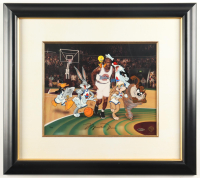 Michael Jordan Signed "Looney Tunes: Space Jam" Custom Framed Original Film Cel Display (UDA) at PristineAuction.com