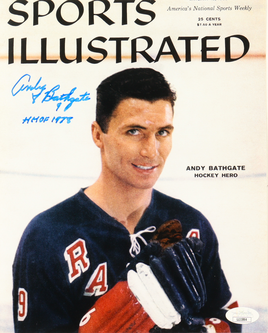 Anthony Bathgate Signed Rangers 8x10 Photo Inscribed "HHOF 1978" (JSA) at PristineAuction.com Anthony Bathgate Signed Rangers 8x10 Photo Inscribed "HHOF 1978" (JSA) at PristineAuction.com