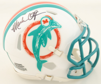 Mark Clayton & Mark "Super" Duper Signed Dolphins Speed Mini Helmet (JSA) at PristineAuction.com