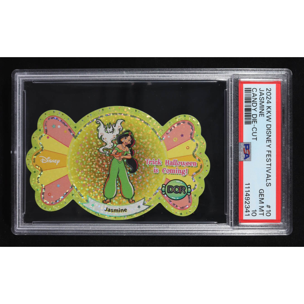Jasmine 2024 KKW Disney Festivals Candy Die Cut #10 (PSA 10) at PristineAuction.com