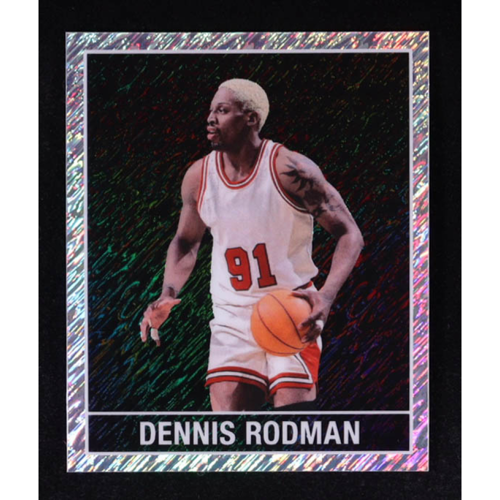 Dennis Rodman 2025 Leaf 15th Year Anniversary National Convention '48 Leaf Black Shimmer #48B40 #1/2 at PristineAuction.com