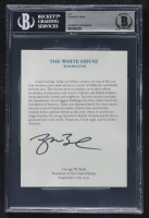 George W. Bush Signed 5x6 Cut (BGS) at PristineAuction.com