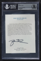 George W. Bush Signed 5x6 Cut (BGS) at PristineAuction.com