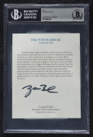 George W. Bush Signed 5x6 Cut (BGS) at PristineAuction.com