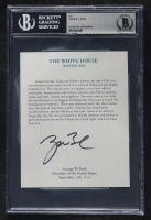 George W. Bush Signed 5x6 Cut (BGS) at PristineAuction.com