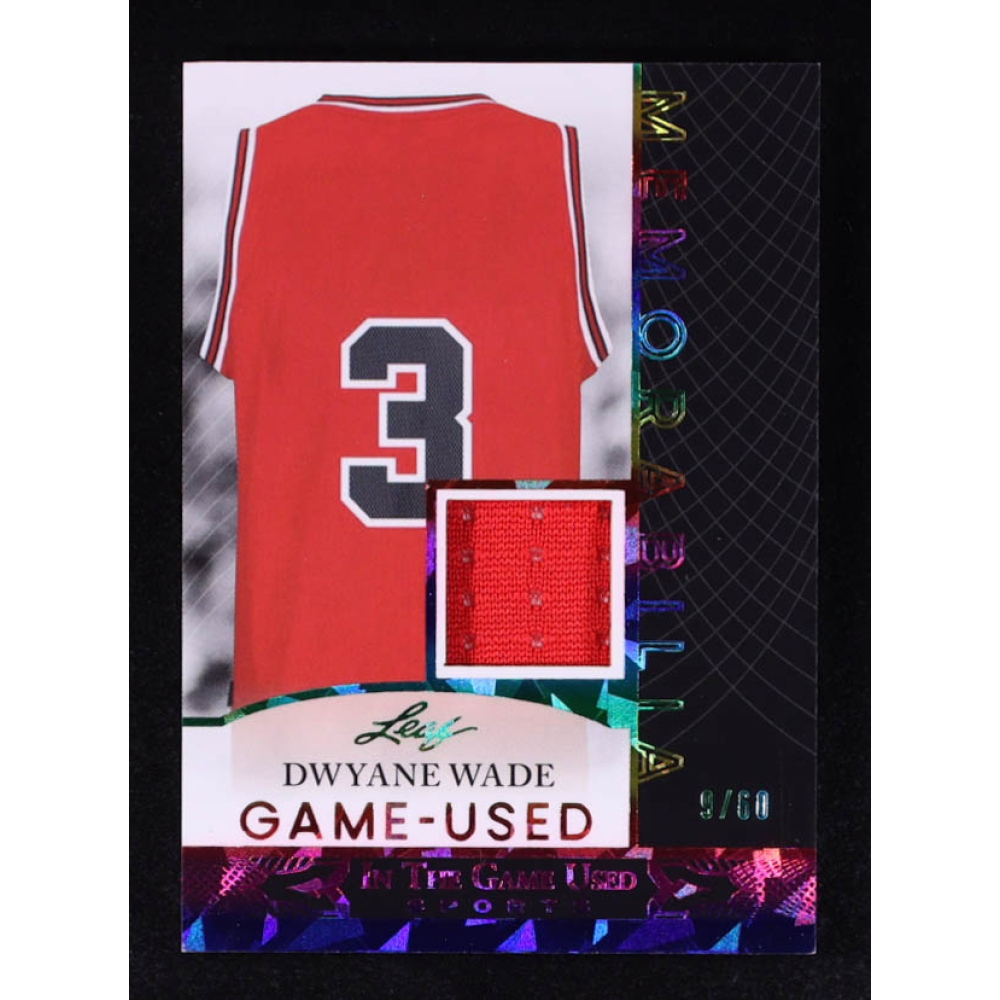 Dwyane Wade 2024 Leaf ITG Used Sports Game-Used Memorabilia Rainbow Crystal #GUM13 #09/60 at PristineAuction.com