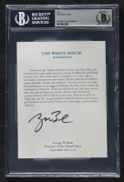George W. Bush Signed 5x6 Cut (BGS) at PristineAuction.com