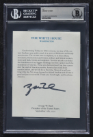 George W. Bush Signed 5x6 Cut (BGS) at PristineAuction.com