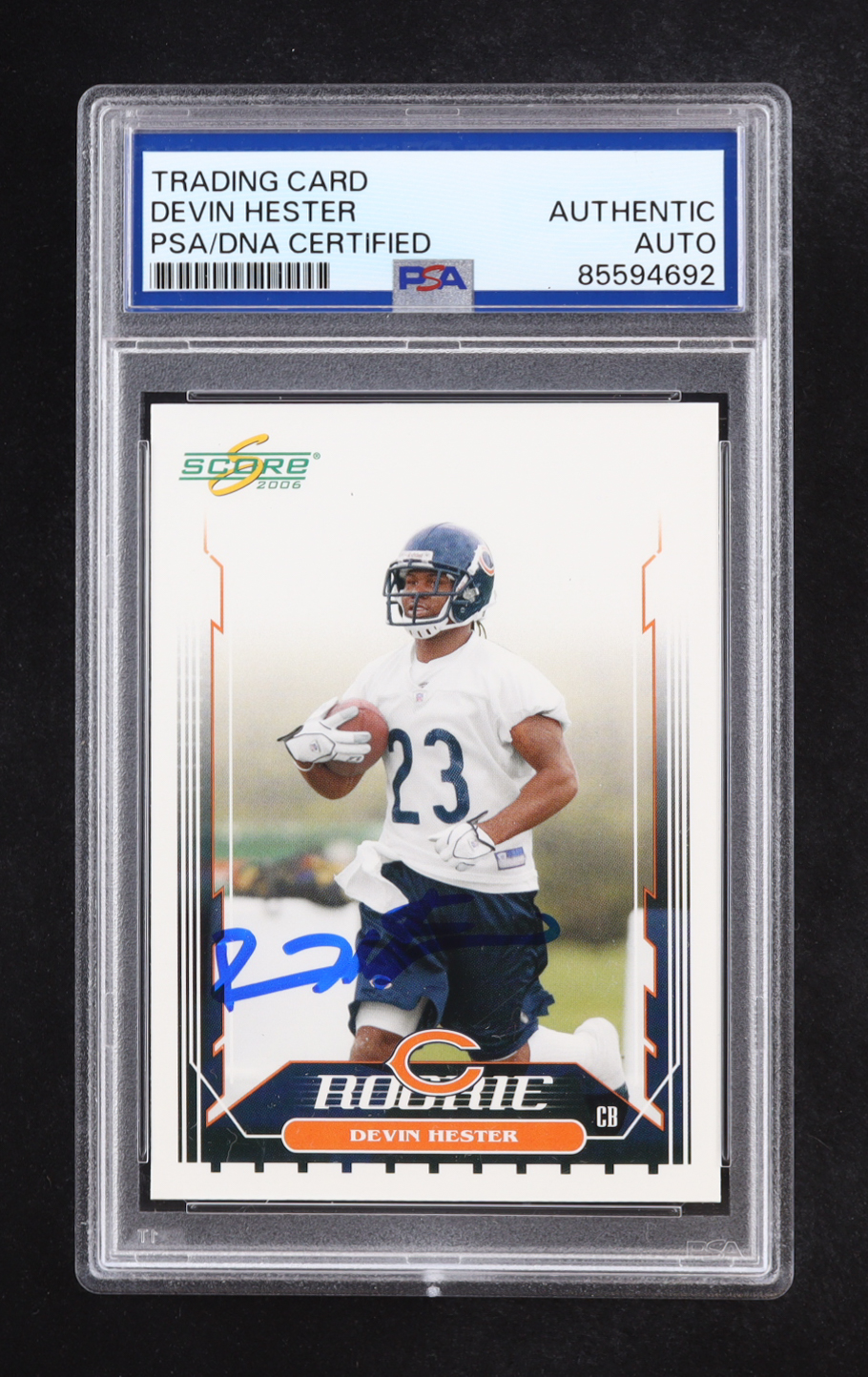 Devin Hester Signed 2006 Score #375A SP RC (PSA | Auto Grade PSA Authentic) at PristineAuction.com Devin Hester Signed 2006 Score #375A SP RC (PSA | Auto Grade PSA Authentic) at PristineAuction.com