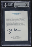 George W. Bush Signed 5x6 Cut (BGS) at PristineAuction.com