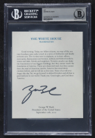 George W. Bush Signed 5x6 Cut (BGS) at PristineAuction.com