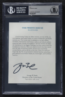 George W. Bush Signed 5x6 Cut (BGS) at PristineAuction.com