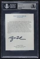 George W. Bush Signed 5x6 Cut (BGS) at PristineAuction.com