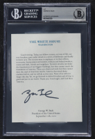 George W. Bush Signed 5x6 Cut (BGS) at PristineAuction.com