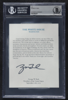 George W. Bush Signed 5x6 Cut (BGS) at PristineAuction.com