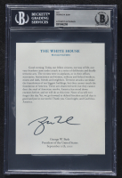 George W. Bush Signed 5x6 Cut (BGS) at PristineAuction.com