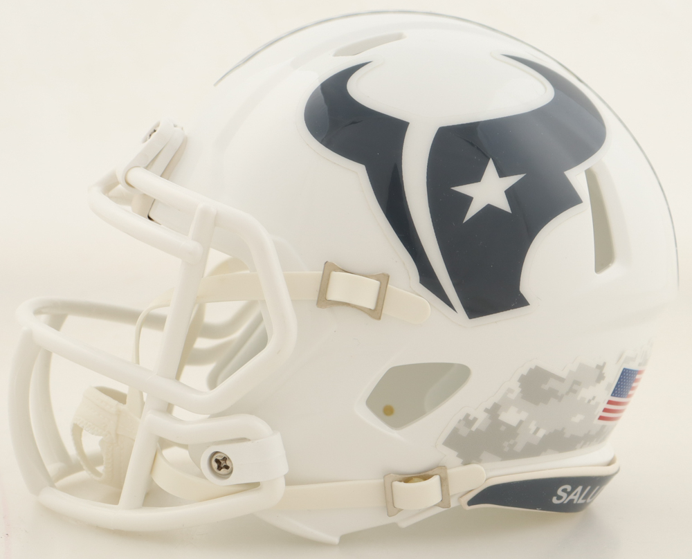 Kearis Jackson Signed Texans Salute to Service Speed Mini Helmet Inscribed "H-Town!" (JSA) at PristineAuction.com Kearis Jackson Signed Texans Salute to Service Speed Mini Helmet Inscribed "H-Town!" (JSA) at PristineAuction.com