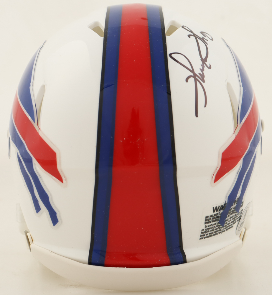 Thurman Thomas Signed Bills Speed Mini Helmet (Beckett) at PristineAuction.com Thurman Thomas Signed Bills Speed Mini Helmet (Beckett) at PristineAuction.com