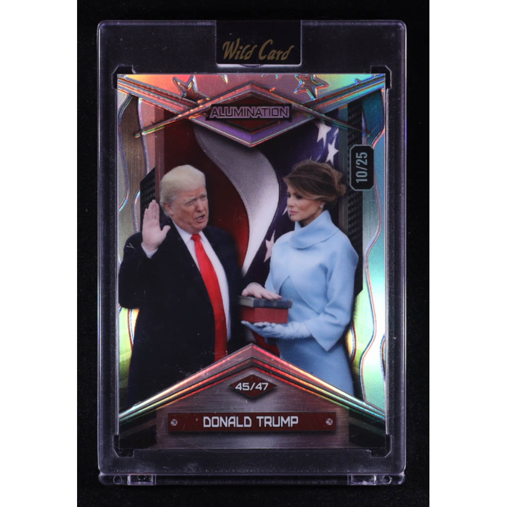 Donald Trump 2025 Wild Card Alumination Silver #DT7 #10/25 at PristineAuction.com