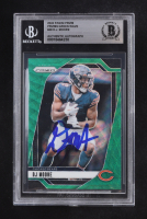 D.J. Moore Signed 2024 Panini Prizm Prizms Green Wave #48 (Beckett | Auto Grade BGS Authentic) at PristineAuction.com