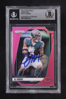 D.J. Moore Signed 2024 Panini Prizm Prizms Pink #48 (Beckett | Auto Grade BGS Authentic) at PristineAuction.com