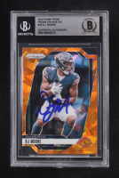 D.J. Moore Signed 2024 Panini Prizm Prizms Orange Ice #48 (Beckett | Auto Grade BGS Authentic) at PristineAuction.com